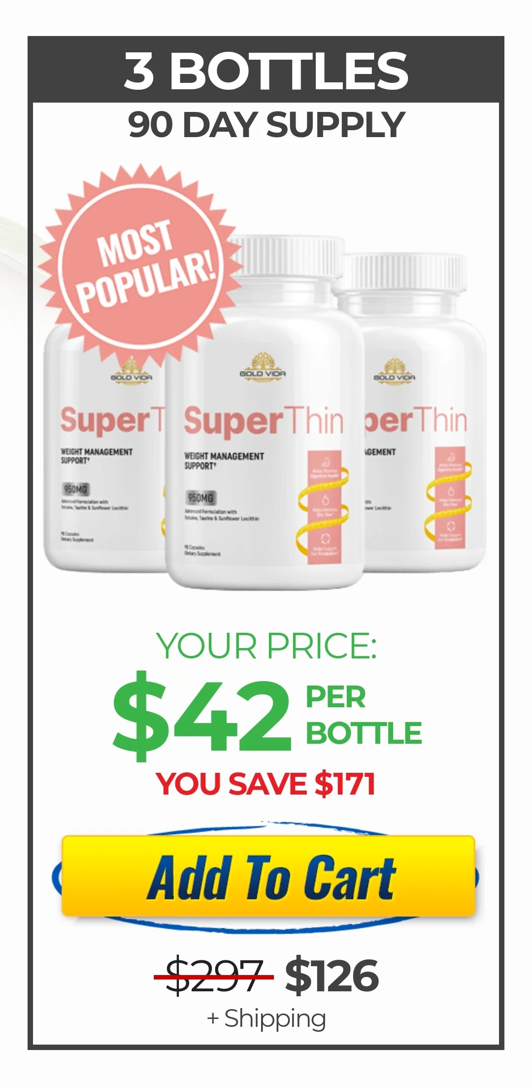 SuperThin™ 3 bottles pricing